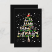 Funny Whippet Weihnachtsbaum Dekoration Begleitkarte (Vorne/Hinten)