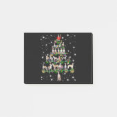 Funny Whippet Weihnachtsbaum Dekoration Post-it Klebezettel (Vorderseite)