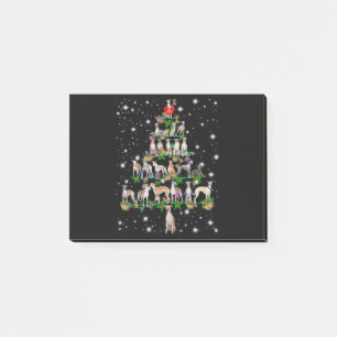 Funny Whippet Weihnachtsbaum Dekoration Post-it Klebezettel