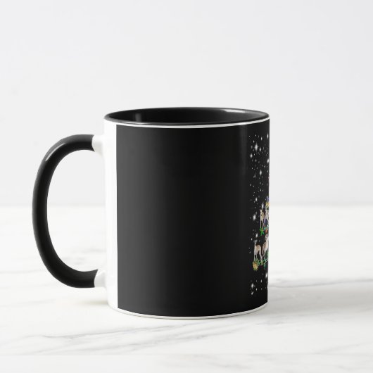 Funny Whippet Weihnachtsbaum Dekoration Tasse (Links)