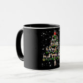 Funny Whippet Weihnachtsbaum Dekoration Tasse (Vorderseite Links)