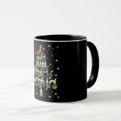 Funny Whippet Weihnachtsbaum Dekoration Tasse (VorderseiteRechts)