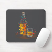 Funny Whiskey Christmas Graphics Lights Lover Long Mousepad (Mit Mouse)