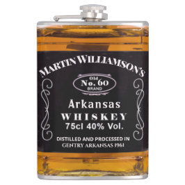 Funny Whiskey Custom Geburtstag Vintage Typografie Flachmann