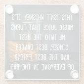 Funny Whiskey Drinkers Slogan Glasuntersetzer (Rückseite)