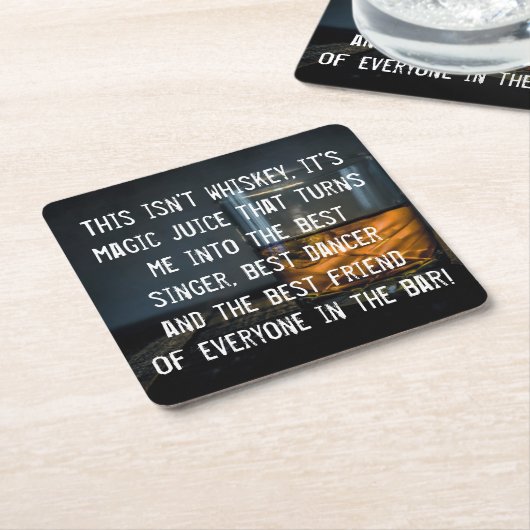 Funny Whiskey Drinkers Slogan Rechteckiger Pappuntersetzer (angewinkelt)