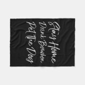 Funny Whiskey Quote Joke Bleibe Zuhause Drink Bour Fleecedecke (Vorderseite (Horizontal))