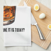Funny Whiskey Tumbler - Kaffee oder Whiskey? Geschirrtuch (Viertel Falte)