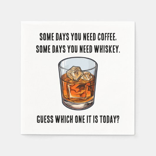 Funny Whiskey Tumbler - Kaffee oder Whiskey? Serviette (Vorderseite)