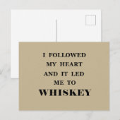 Funny Whisky zitiert Spaß Whiskey Redewendungen Postkarte (Vorne/Hinten)