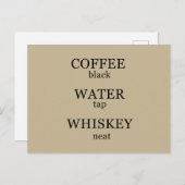 Funny Whisky zitiert Spaß Whiskey Redewendungen Postkarte (Vorne/Hinten)