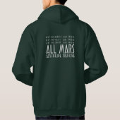 Funny White Alle Mars Trekking Abenteuer Text Hoodie (Rückseite)