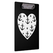 Funny White Anchors Klemmbrett (Rechts)
