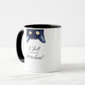 Funny White and Black Cat Tasse (Vorderseite Links)