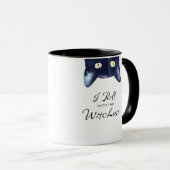 Funny White and Black Cat Tasse (VorderseiteRechts)