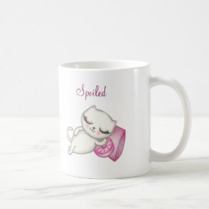 Funny White Cat Kaffee Tasse
