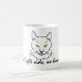 Funny White Cat Kaffeetasse (Mittel)