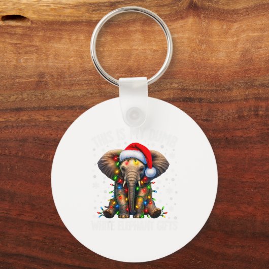 Funny White Elephant For Adults Pjs Under 15 20 Schlüsselanhänger (Vorderseite)