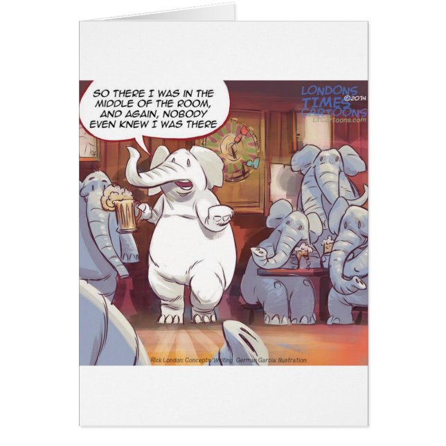 Funny White Elephant im Raum (Vorne)