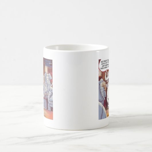 Funny White Elephant im Raum Kaffeetasse (Mittel)
