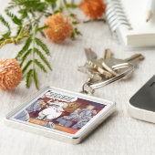 Funny White Elephant im Raum Schlüsselanhänger (Seite)