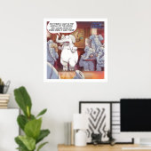 Funny White Elephant im Zimmerposter Poster (Heimbüro)