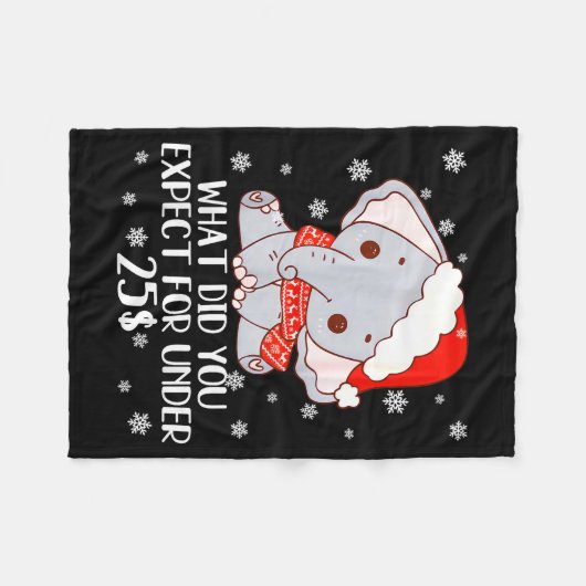 Funny White Elephant Pjs For Adults Under 15 20 Fleecedecke (Vorderseite (Horizontal))