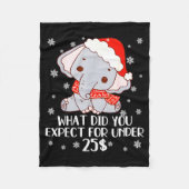 Funny White Elephant Pjs For Adults Under 15 20 Fleecedecke (Vorderseite)