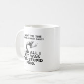 Funny White Elephant Weihnachts-Party Design Kaffeetasse (Vorderseite Links)