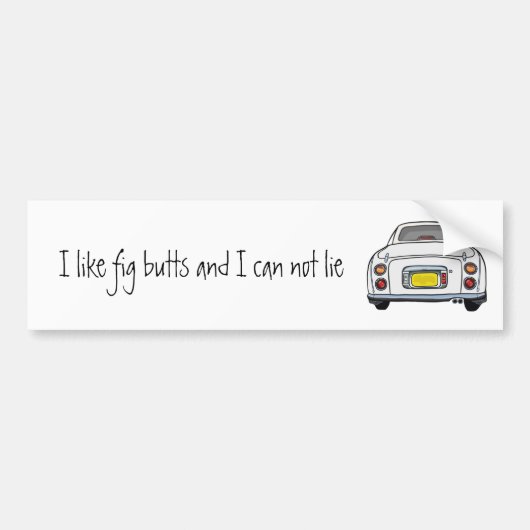 Funny White Figaro Car Autoaufkleber (Vorne)