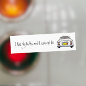 Funny White Figaro Car Autoaufkleber