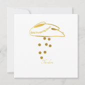 Funny White Gold Prosperity Cloud Card (Vorderseite)