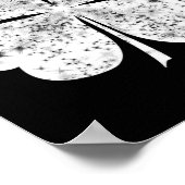 Funny White Kleeblatt 4 Blatt Clover St Patricks D Poster (Ecke)