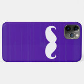 Funny White Mustache über dunklen Lila Hintergrund Case-Mate iPhone Hülle (Rückseite (Horizontal))