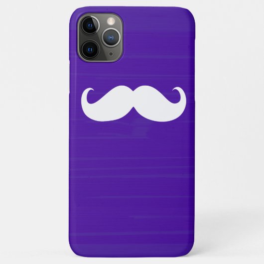 Funny White Mustache über dunklen Lila Hintergrund Case-Mate iPhone Hülle (Rückseite)