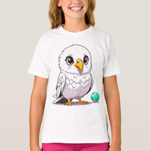 Funny White Owl Volleyball spielen T-Shirt