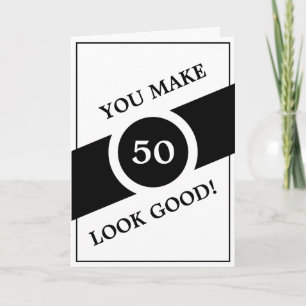 Funny White Personalisiert Brother 50. Geburtstag Karte