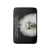 Funny White Poodle Diarrhoe Bath Mat Badematte (Vorderseite Vertikal)