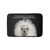 Funny White Poodle Diarrhoe Bath Mat Badematte (Vorderseite)