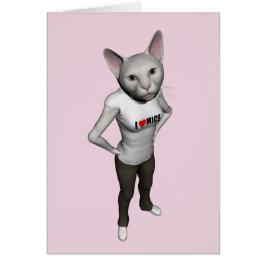 Funny White Siamese Cat Lieben Mäuse