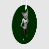 Funny White Siamese Cat Lieben Mäuse Ornament (Vorderseite)