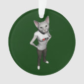 Funny White Siamese Cat Lieben Mäuse Ornament (Vorderseite)