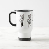 Funny White Siamese Cat Lieben Mäuse Reisebecher (Links)