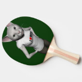 Funny White Siamese Cat Lieben Mäuse Tischtennis Schläger (Seitenansicht)