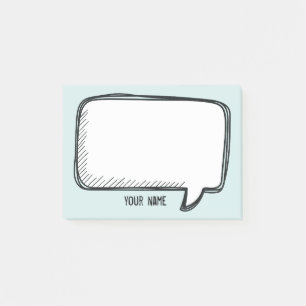 Funny White Talk Blase blass Blass Persönlicher N Post-it Klebezettel