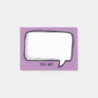 Funny White Talk Blase lila Personalisierter Name