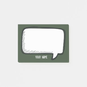Funny White Talk Blubenwald Personalisiert Name Post-it Klebezettel