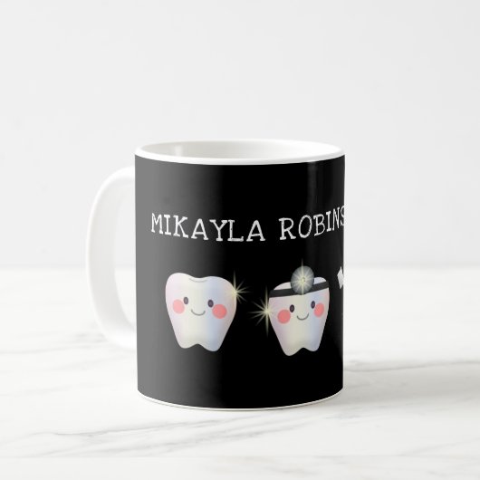 Funny White Teeth Dentistry Kaffeetasse (Vorderseite Links)