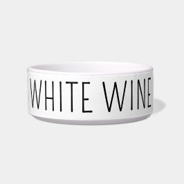 Funny White Wine Keramik Pet Bowl Napf