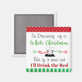 Funny White Wine Weihnachtsangebot Magnet (Vorderseite/Rückseite)